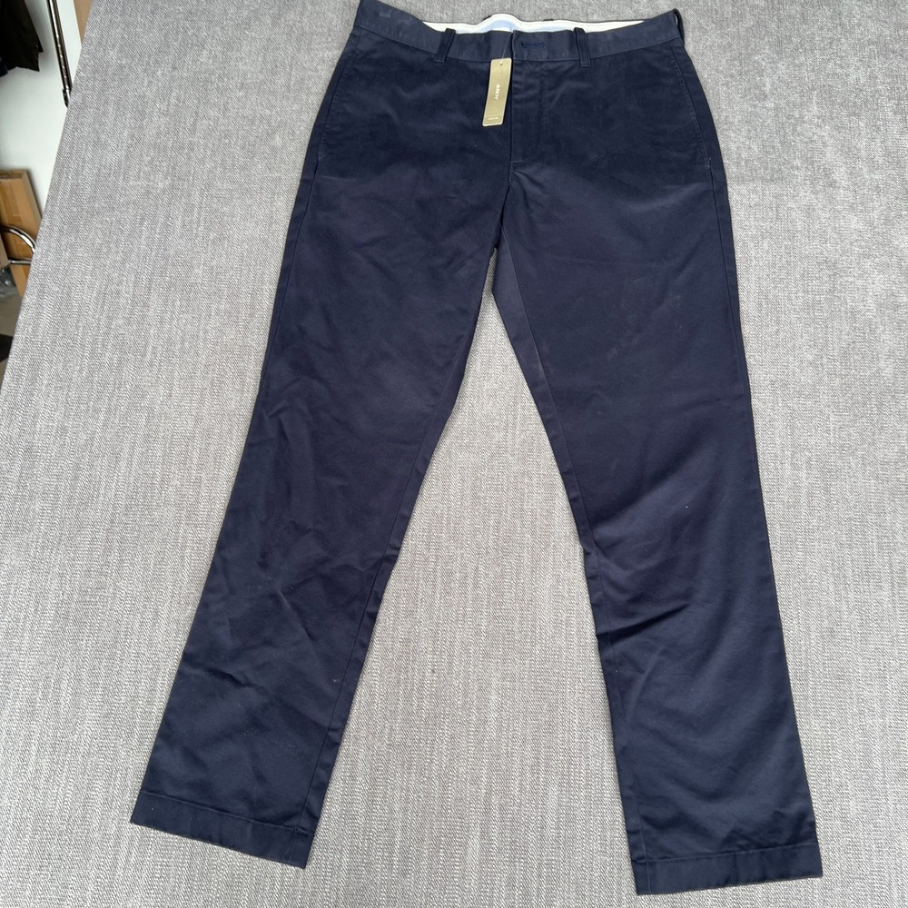 J.Crew Essential Chino Pants Mens 31x30 Navy Formal Office Career Straight Leg